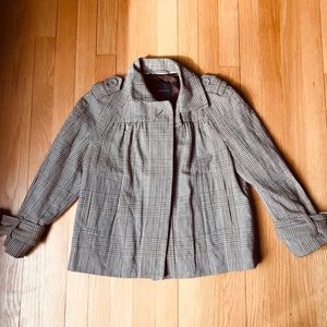 HP🎉 NWOT Banana Republic Brown Plaid Jacket